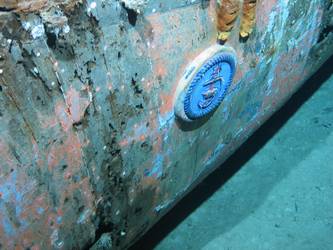 Bow section of what is believed to be 36-foot motor pinnace